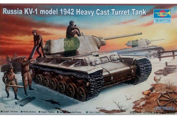 Танк КВ-1 модель 1942 г. с тяжелой башней (1/35)