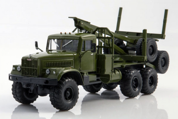 КрАЗ-255Л1 лесовоз 6х6 с роспуском, хаки (1/43)