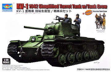 Танк КВ-1 модель 1942 г. с экипажем (1/35)