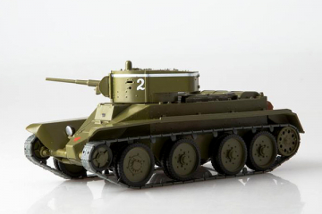 Танк БТ-5, хаки, на подставке (1/43)