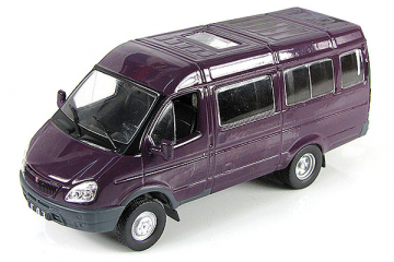 Горький-3221 пассажирский 2003-2010, фиолетовый (1/43)