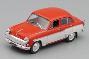 Москвич-407 поздняя облицовка, красный/белый (1/43)