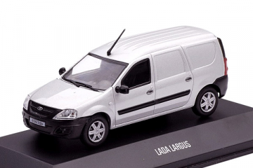 Lada Largus фургон (Лада Ларгус), серебристый. На подиуме (1/43)