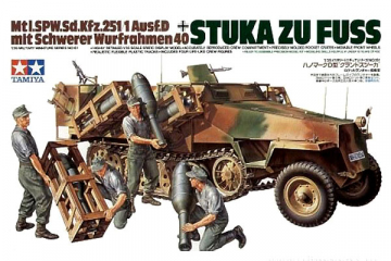 Бронетранспортер Sd.Kfz.251/1 Ausf.D с пусков. установкой STUKA ZU FUSS и 4 фигуры (1/35)