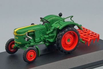 Трактор Deutz F2L 612/6 1956 с оборудованием, зеленый/красный (1/43)