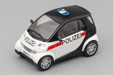 Smart City Coupe Fortwo Полиция Австрии, белый/черный (1/43)