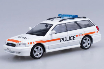 Subaru Legacy 2.5 SW Полиция Швейцарии, белый/оранжевый (1/43)
