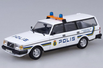 Volvo 240 Полиция Стокгольма Швеция, белый (1/43)