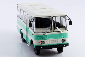 Автобус Таджикистан-3205, белый/светло-зеленый (1/43)