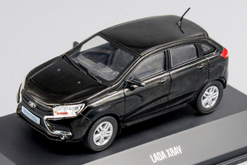 Lada X-Ray, черный. На подиуме (1/43)