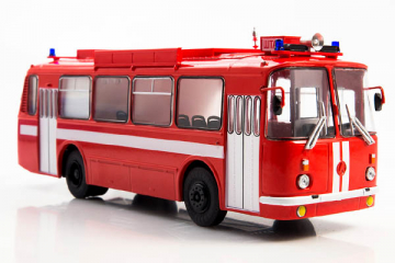 Автобус АС-5 (ЛАЗ-695Н) пожарный, красный/белый. Спецвыпуск 5 (1/43)
