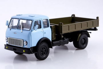 МАЗ-511 самосвал, голубой/хаки (1/43)