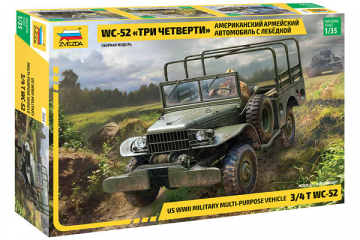 Автомобиль Dodge WC-52 'Три четверти' с лебедкой американский 4х4 (1/35)