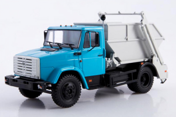 КО-450 (ЗИЛ-4333) бункеровоз, голубой/серый (1/43)