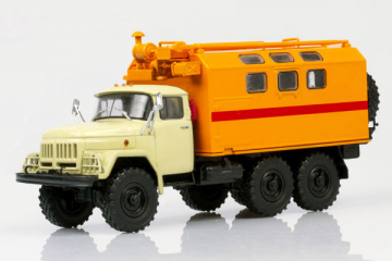 ЗИЛ-131 кунг МТО-АТ аварийный, бежевый/оранжевый, конверсия (1/43)