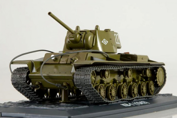 Танк КВ-1 1942, хаки, на подставке (1/43)