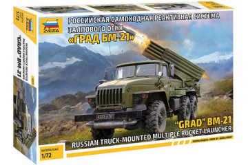 Автомобиль Уральский 4320-31 РСЗО 'Град БМ-21' (1/72)