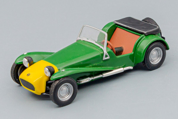 Lotus Seven, зеленый/желтый (1/43)
