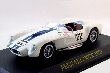 Ferrari 250TR Testarossa Nart №22 (1958), белый/синий, на подставке (1/43) 