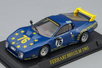 Ferrari BB512 Le Mans 1981, синий/желтый, на подставке (1/43) 