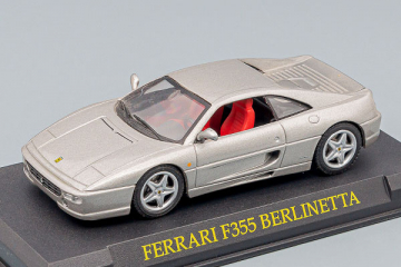 Ferrari F355 Berlinetta, серебристый, на подставке (1/43) 