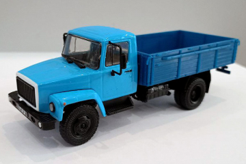 Горький-3307 бортовой, синий/синий (1/43)