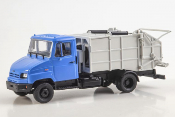 КО-442 (шасси ЗИЛ-5301) мусоровоз, синий/серый (1/43)