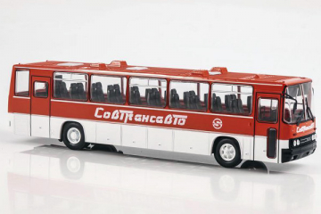 Автобус Икарус-250.59 'Совтрансавто' междугородний, красный/белый (1/43)