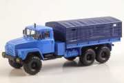 КрАЗ-260 бортовой с тентом 6х6, синий (1/43)