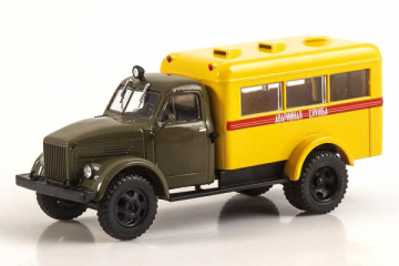 ПАЗ-653 (51) 'Аварийная служба', хаки/желтый (1/43)