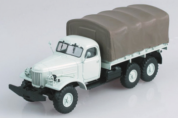 ЗИЛ-157К бортовой с тентом, светло-голубой/серый (1/43)