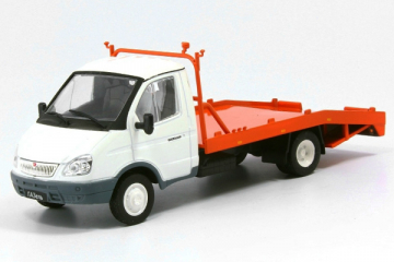 Горький-3302 'Газель' Эвакуатор, белый/оранжевый (1/43)