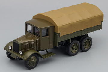 ЯГ-10 бортовой с тентом 6х4, оливковый темный (1/43)