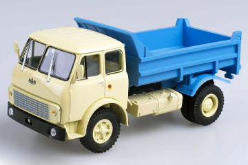МАЗ-5549 самосвал, бежевый/синий (1/43)