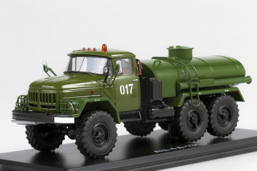 ЗИЛ-131 АЦ-4,0 цистерна 'Огнеопасно', хаки (1/43)