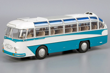 Автобус ЛАЗ-697Е 'Турист' 1961-63, белый/бирюзовый (1/43)