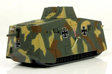 Танк A7V Германия 1917, зеленый/песочный камуфляж (1/72)