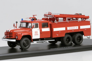 АЦ-40-181А (ЗИЛ-133ГЯ) пожарный 'Павлово', красный/белый, в боксе (1/43)