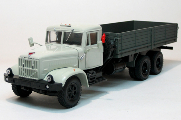 КрАЗ-257Б1 бортовой 1987, серый/зеленый (1/43)