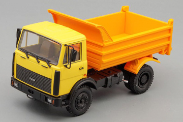 МАЗ-555102 самосвал поздний 1991, желтый/оранжевый (1/43)