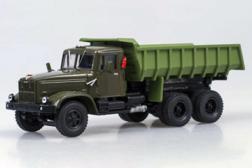 КрАЗ-256Б1 самосвал 1987, хаки/зеленый (1/43)