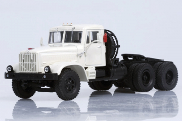 КрАЗ-258Б1 седельный тягач 1987, белый (1/43)