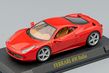 Ferrari 458 Italia, красный, на подставке (1/43)