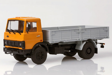 МАЗ-5337 бортовой ранний 1987, оранжевый/серый (1/43)