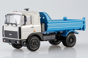 МАЗ-55514-020 самосвал 1996, серый/синий (1/43)
