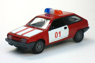 ВАЗ-2108 'Пожарный', красный/белый (1/43)
