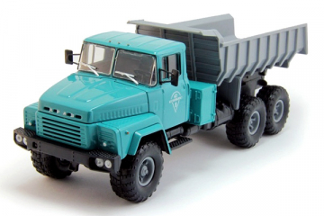 КрАЗ-260 самосвал 6х6 1980, бирюзовый/серый (1/43)