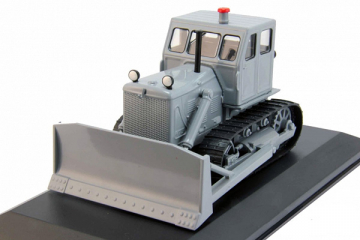 Трактор Т-100М гусеничный с отвалом, серый (1/43)