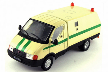 Горький-3302 'Ратник' Инкассация, бежевый/зеленый (1/43)