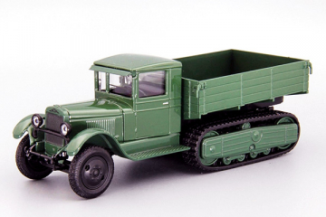 ЗИС-22 полугусеничный бортовой, темно-зеленый (1/43) 